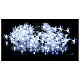 Luz de Natal Flores transparentes 100 Leds branco frio interior exterior s1