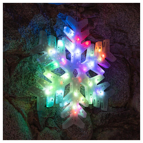 Luce Fiocco neve 50 led colorati interno esterno 3