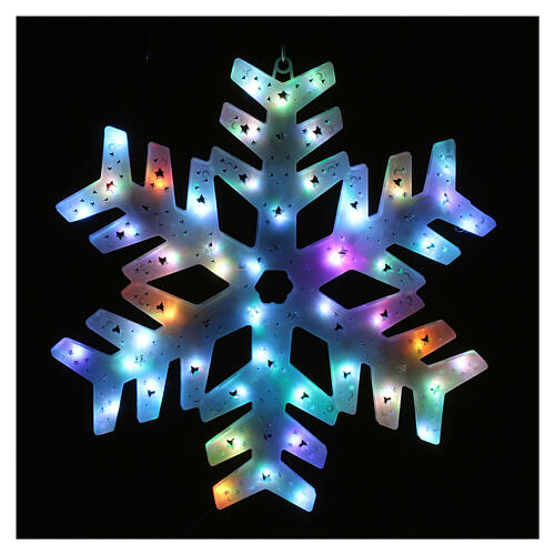 Luz de Natal Floco de neve 50 Leds multicolores interior exterior 2