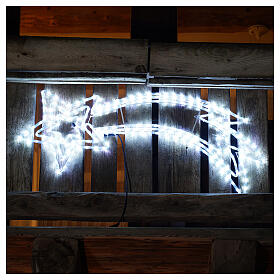 Sternschnuppe mit 216 LEDs kaltweiß für Innen und Außen