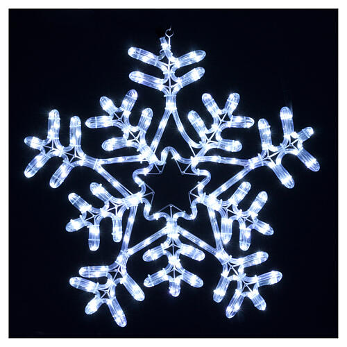 Luz navideña Copo de Nieve 216 LED interior exterior blanco hielo 1
