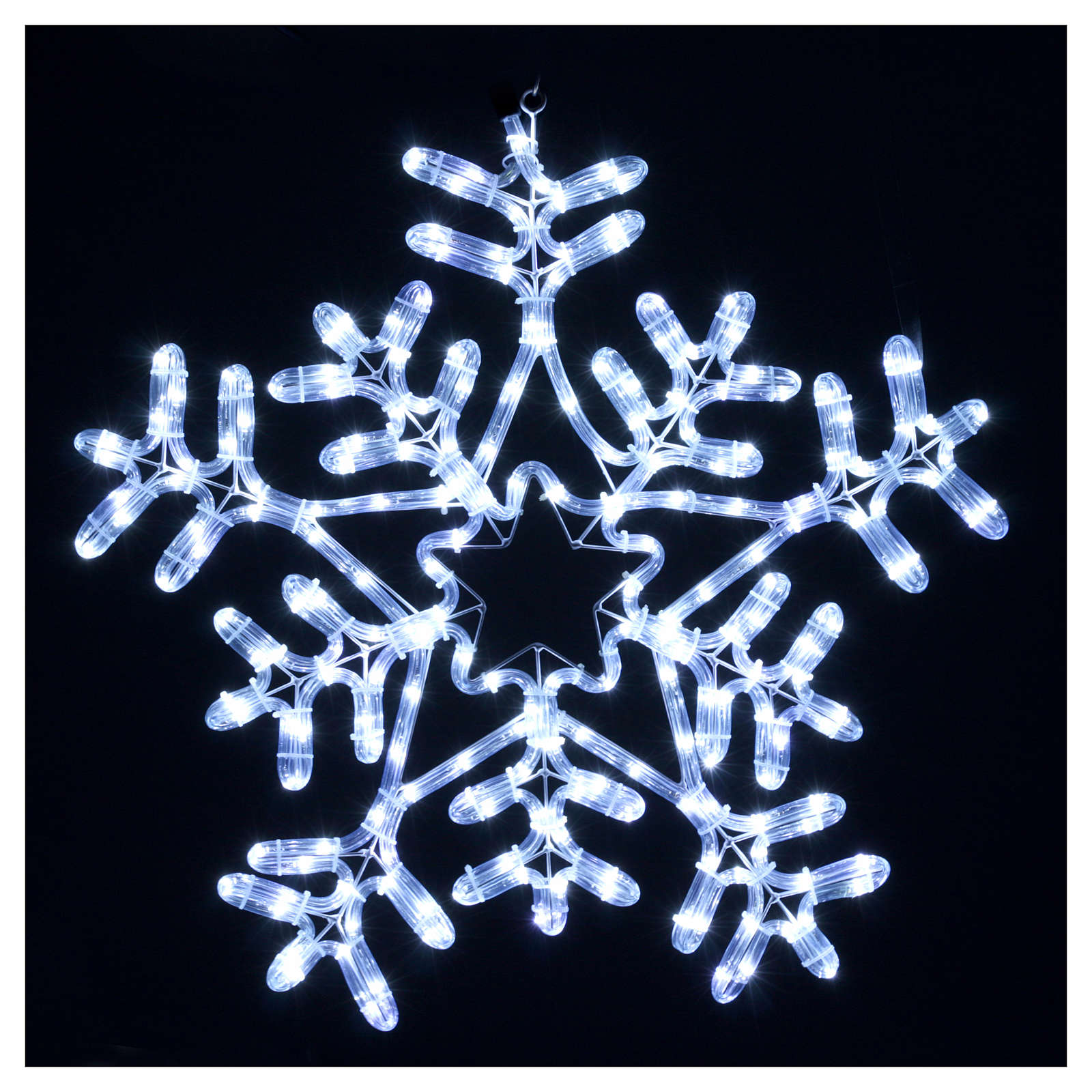 Guirlande flocon de neige 216 led intérieur extérieur vente en ligne