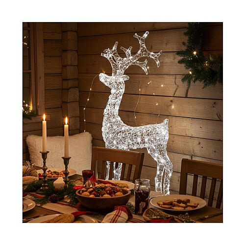 Diamond reindeer 200 leds ice white for external use 9