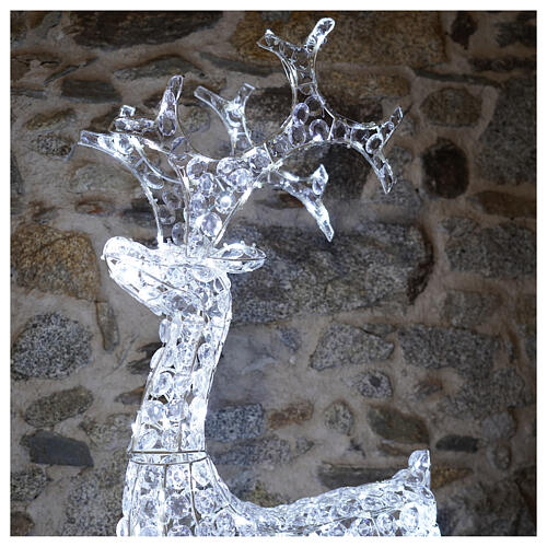 Diamond reindeer 200 leds ice white for external use 10