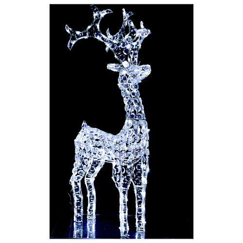Renifer diamentowy 200 led lodowo biały, do wnętrz i na zewnątrz 12