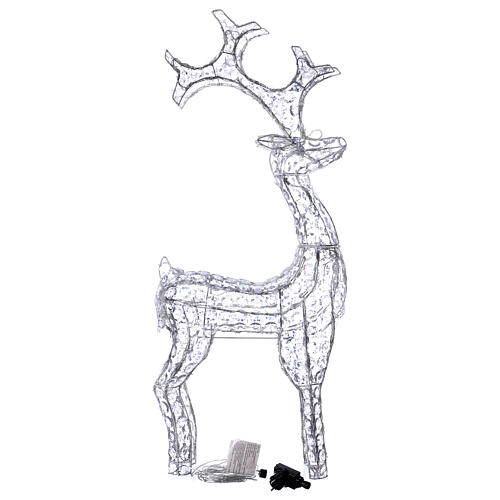 Renifer diamentowy 200 led lodowo biały, do wnętrz i na zewnątrz 14