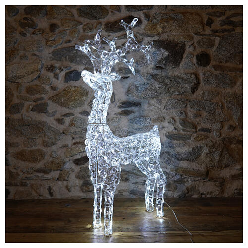 Diamond reindeer 200 leds ice white for external use 1