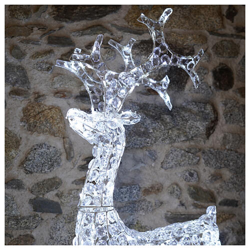 Diamond reindeer 200 leds ice white for external use 2