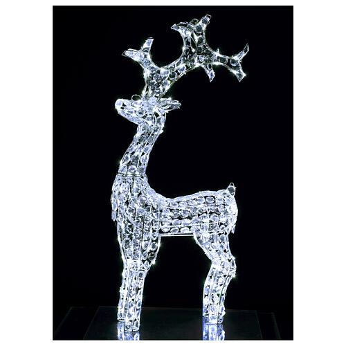 Diamond reindeer 200 leds ice white for external use 4
