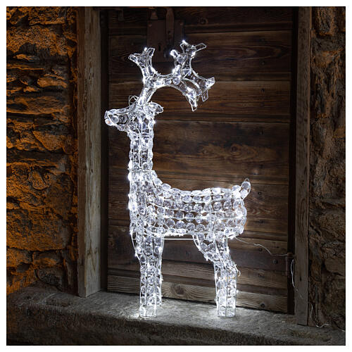 Rena Luminosa de Pé modelo "Diamantes" 150 Lâmpadas LED Branco Frio para Interior e Exterior 1
