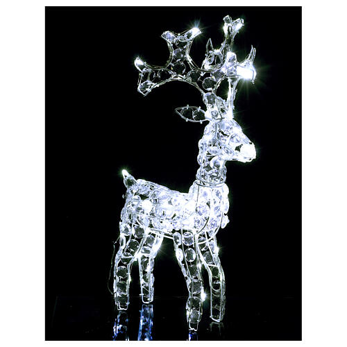 Diamond reindeer 80 leds ice white for external and internal use 3