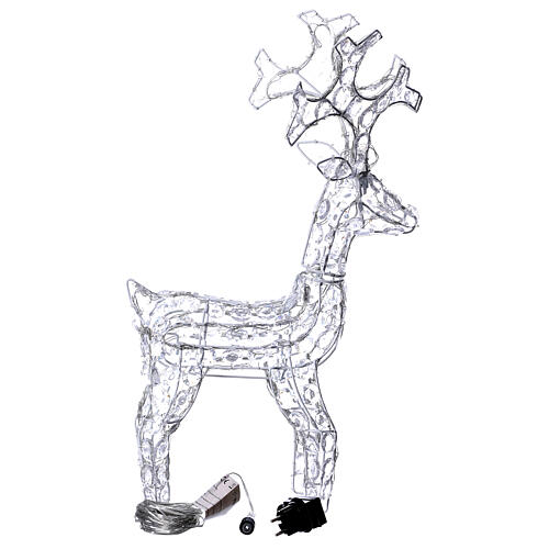 Diamond reindeer 80 leds ice white for external and internal use 5