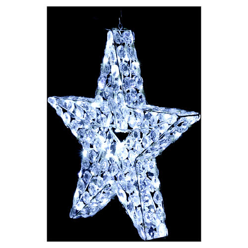 Star Christmas light 80 led ice white internal and external use 3