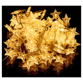 Luces de Navidad: Cadena estrellas 100 led blanco cálido interior exterior Luces de Navidad: Cadena estrellas 100 led blanco cálido interior exterior