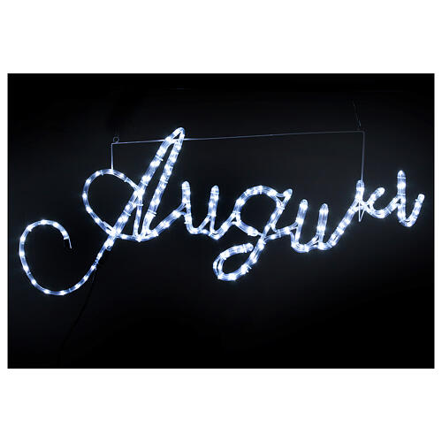 Illuminated writing Good Wishes 168 led lights cold white for internal and external use 2