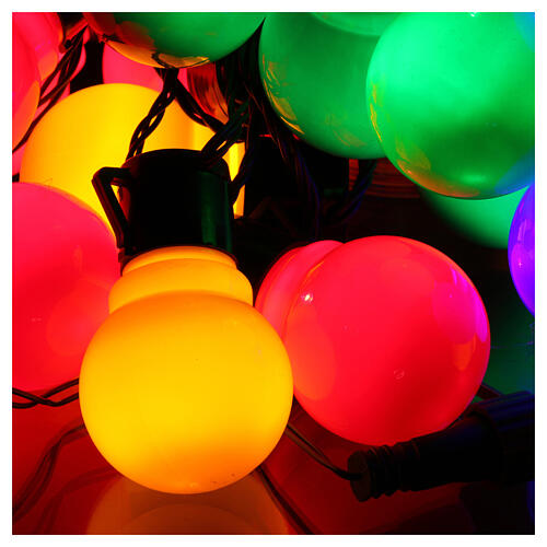 Cadena luminosa 30 led bombillas multicolor interior exterior 2