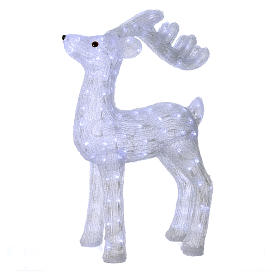 Luci di Natale: Decoro natalizio Renna 200 Led bianco ghiaccio interno esterno