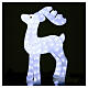 Decoro natalizio Renna 200 Led bianco ghiaccio interno esterno s1