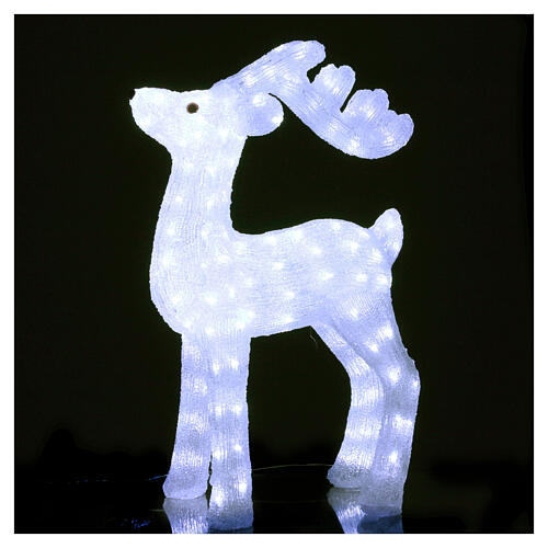 Christmas reindeer decoration 200 leds ice white for internal and external use 1