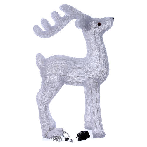Christmas reindeer decoration 200 leds ice white for internal and external use 4