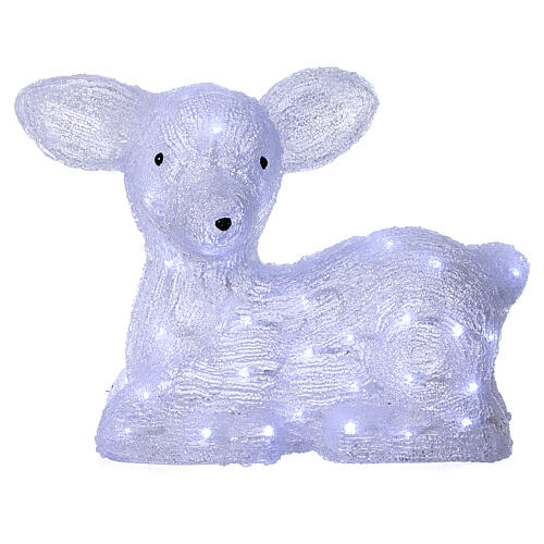 Christmas fawn decoration 60 leds ice white for internal and external use 3
