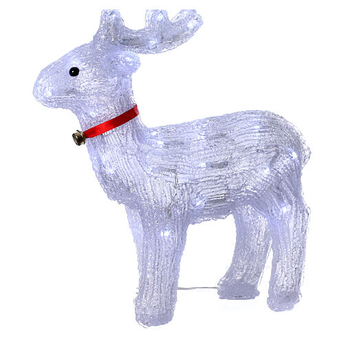 Illuminated reindeer 40 leds cold white led lights internal use 4