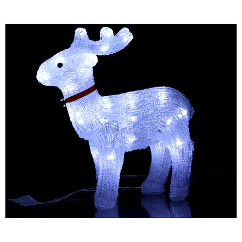 Illuminated reindeer 40 leds cold white led lights internal use 1