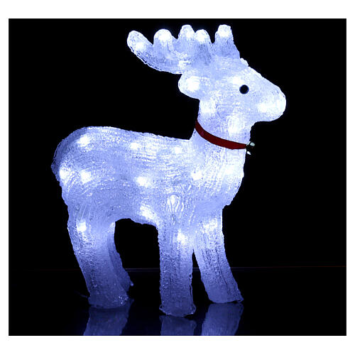 Illuminated reindeer 40 leds cold white led lights internal use 2