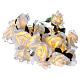 Light cable 20 leds white roses s4