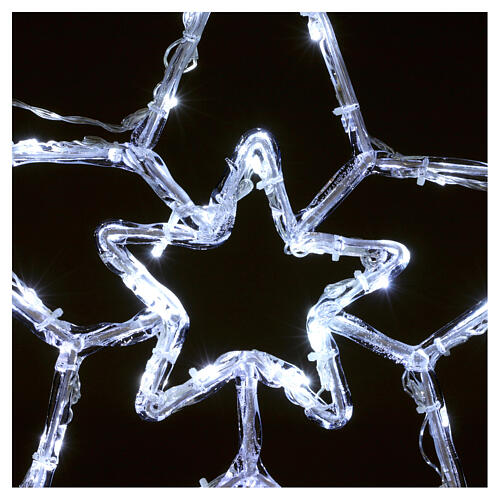Estrella luminosa 40 led blanco hielo interior exterior 2
