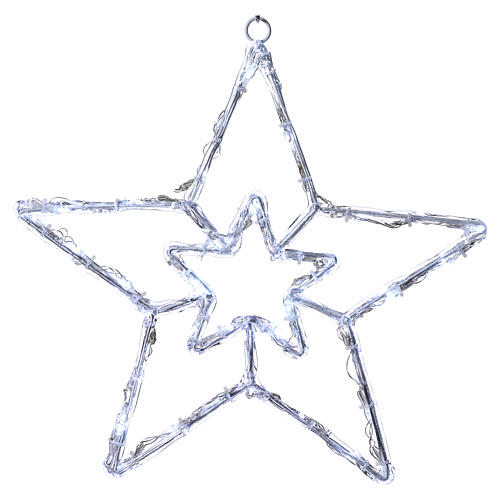 Estrella luminosa 40 led blanco hielo interior exterior 3