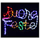 Luz navideña Buone Feste 120 led multicolor exterior interior s1