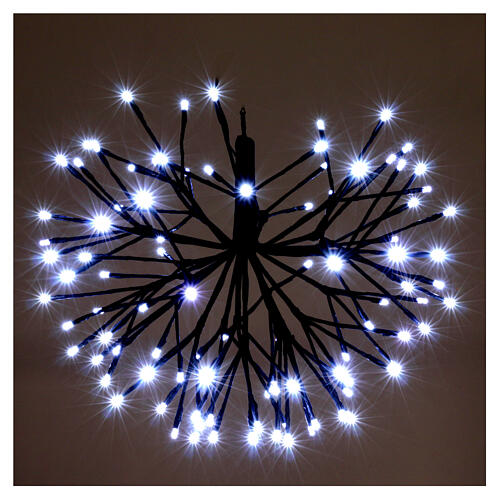 Luzes de Natal modelo fogo de artifício 96 LED branco frio interior/exterior 1