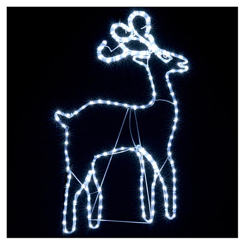Bright reindeer 168 leds ice white 100 cm internal and external use 1