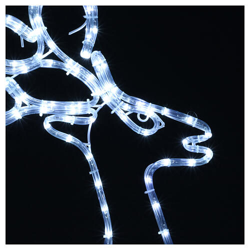 Bright reindeer 168 leds ice white 100 cm internal and external use 2