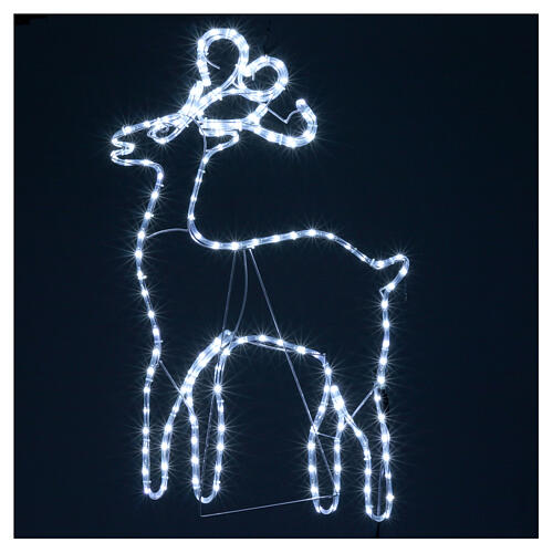 Bright reindeer 168 leds ice white 100 cm internal and external use 3