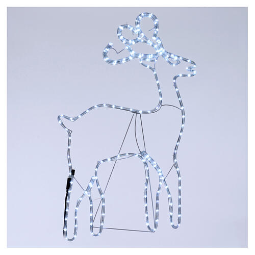 Bright reindeer 168 leds ice white 100 cm internal and external use 5