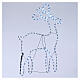 Bright reindeer 168 leds ice white 100 cm internal and external use s5