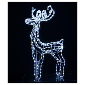 Guirlandes lumineuses de Noël: Décoration lumineuse Renne 300 led blanc froid h 100 cm intérieur extérieur Guirlandes lumineuses de Noël: Décoration lumineuse Renne 300 led blanc froid h 100 cm intérieur extérieur