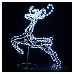 Luz de Natal Rena pulando tubo 288 LED 92 cm interior/exterior