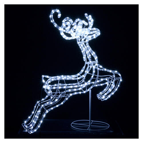 Luz de Natal Rena pulando tubo 288 LED 92 cm interior/exterior 3