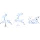 3D reindeers and sleigh with 864 ice white LEDs for indoor and outdoor use s5