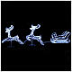 Reindeer and Sleigh Decoration 3D 864 LEDs ice white indoors outdoors s1