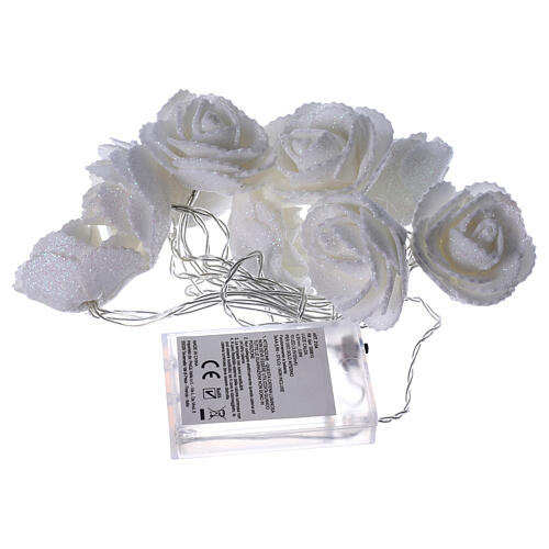 Light chain with roses 10 warm white leds for internal use 5