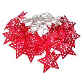 Luces de Navidad: Cadena 20 led rojo estrellas para interior Luces de Navidad: Cadena 20 led rojo estrellas para interior