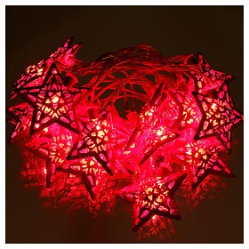 Luces de Navidad: Cadena 20 led rojo estrellas para interior Luces de Navidad: Cadena 20 led rojo estrellas para interior