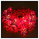 Chaîne 20 led rouge étoiles usage intérieur s1