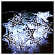 Weihnachtslichter 20 kaltweissen Leds Sternen Form s1