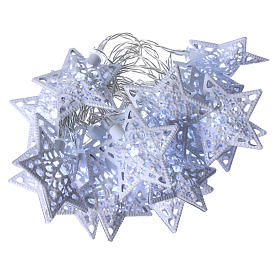 Guirlandes lumineuses de Noël: Chaîne 20 led étoiles blanc froid intérieur Guirlandes lumineuses de Noël: Chaîne 20 led étoiles blanc froid intérieur