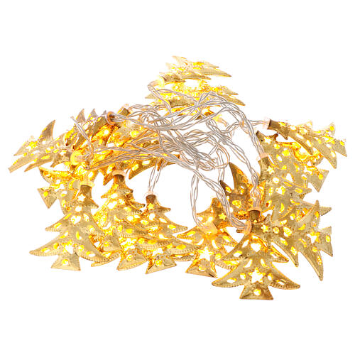 Light cable 20 leds warm white with golden trees internal use 6